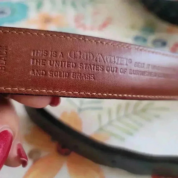 Coach Vintage Burnished Cowhide Leather Belt Black Brass 1" USA 5800 Mens 36 - Picture 8 of 11